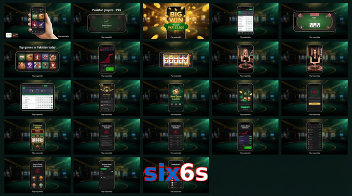 Main screen of Six6s bet page for PK players