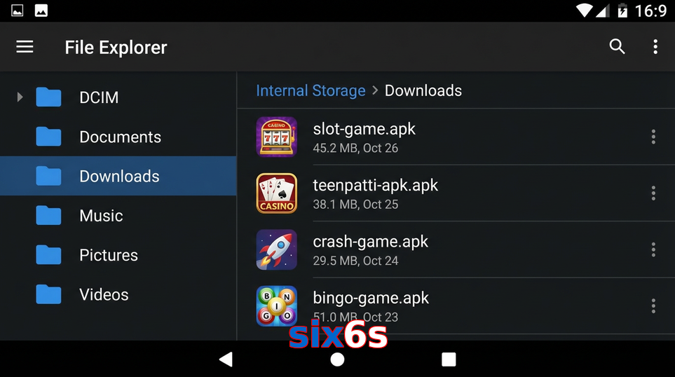 Main screen of Six6s gameapk page for PK players